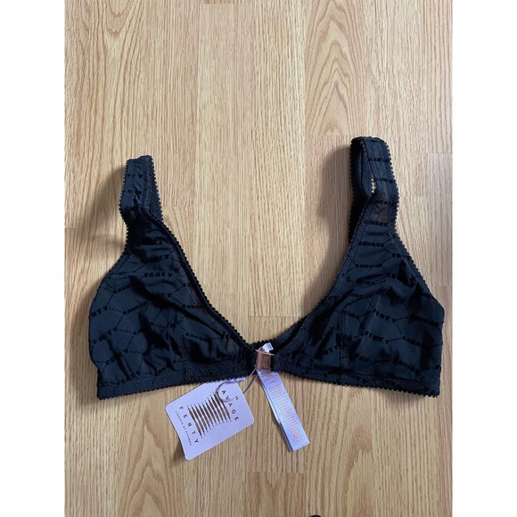 Savage X Fenty Flocked Logo Bralette - Picture 1 of 10